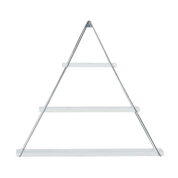 ΡΑΦΙ ΤΟΙΧΟΥ Fylliana "Elmira" Triangle ΛΕΥΚΟ 74x13x61εκ 891-221-019