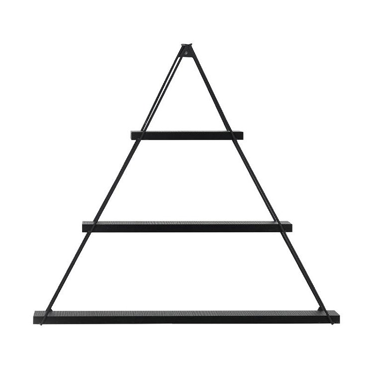 ΡΑΦΙ ΤΟΙΧΟΥ Fylliana "Elmira" Triangle ΜΑΥΡΟ 74x13x61εκ 891-221-020