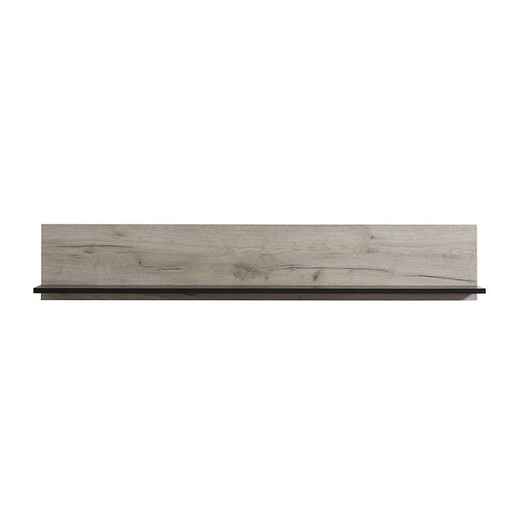 ΡΑΦΙ ΤΟΙΧΟΥ UMBRIA ZP GREY OAK-ΜΑΥΡΟ 137x19x24εκ 11008866