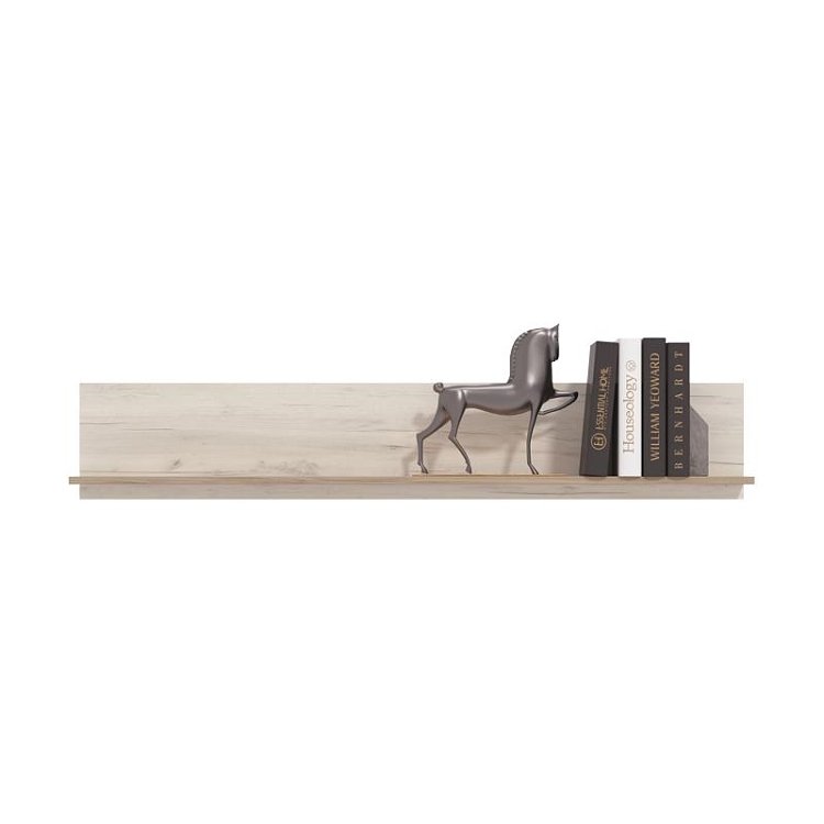 ΡΑΦΙ ΤΟΙΧΟΥ KENT ZP WHITE OAK - GREY OAK 138x19.5x24εκ f.l.d 11011882
