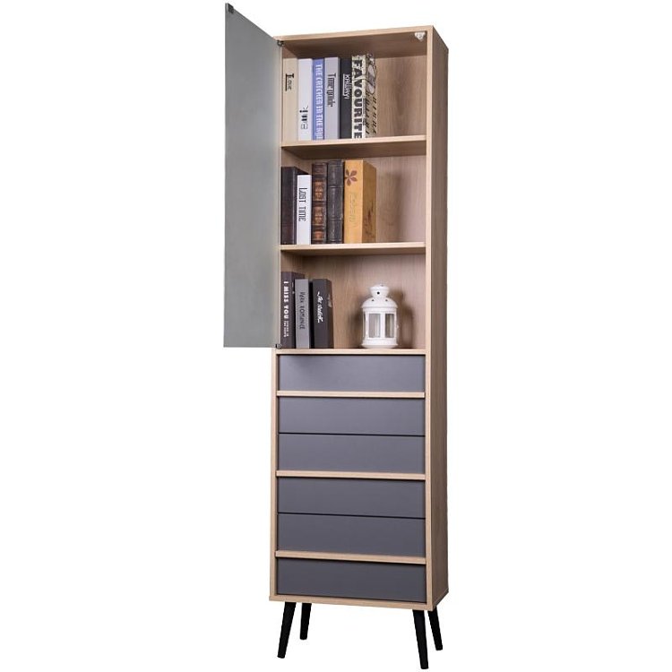 ΡΑΦΙΕΡΑ Fylliana Industry Sonoma-Grey 50*29.5*190 271-122-054