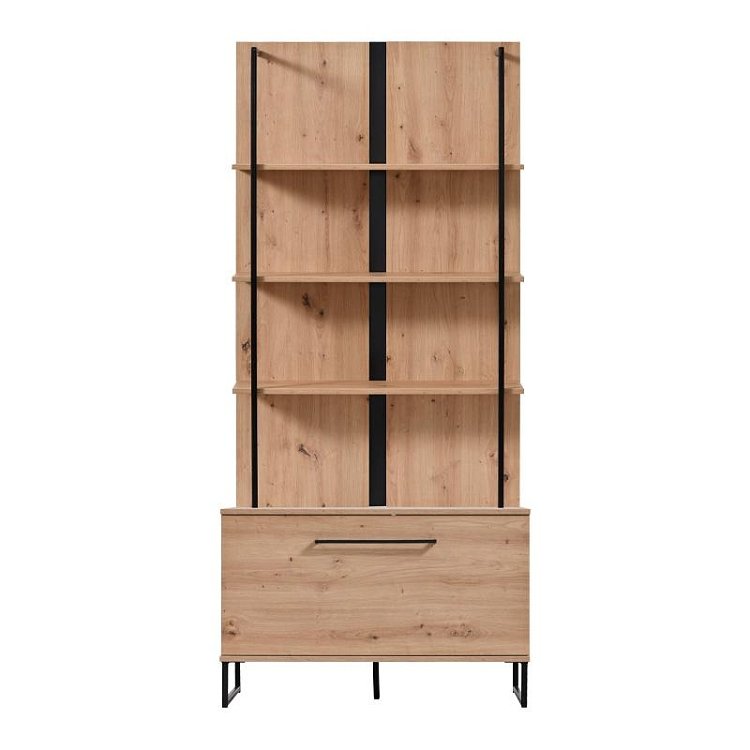 ΡΑΦΙΕΡΑ SARDINIA POP ARTISAN OAK / ΜΑΥΡΟ 85x42x192εκ srd 11008234