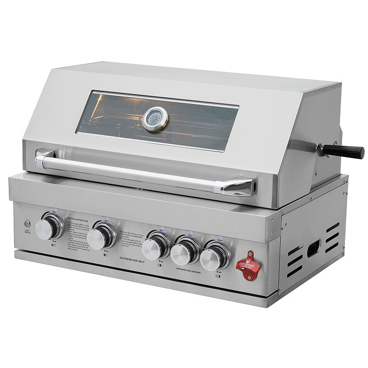 THERMOGATZ TGH-BI-B4-G BBQ Υγραερίου Μαύρο 19.3kW 03.313.417