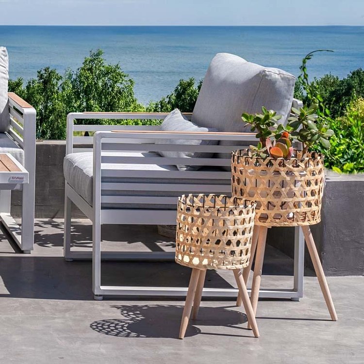 ΣΕΤ 3 ΨΑΘΙΝΑ ΚΑΣΠΩ Fylliana ΦΥΣΙΚΟ ΧΡΩΜΑ 20x20x34εκ+25x25x43εκ+29x29x57εκ 373-123-814