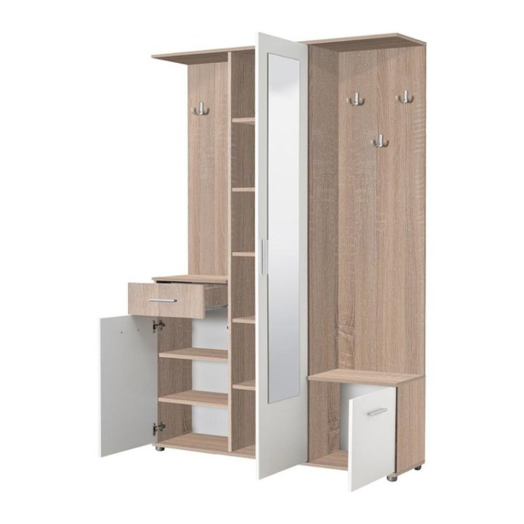 ΣΤΑΝΤ ΧΩΛ ΚΑΙ ΠΑΠΟΥΤΣΟΘΗΚΗ MARTIN SONOMA/ΛΕΥΚΟ 133,5x33x197,5εκ fxtr 11008738