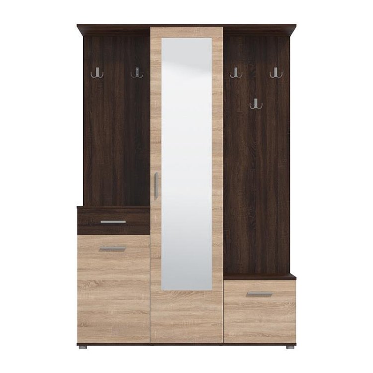 ΣΤΑΝΤ ΧΩΛ ΚΑΙ ΠΑΠΟΥΤΣΟΘΗΚΗ MARTIN DARK SONOMA/SONOMA 133,5x33x197,5εκ fxtr 11011256