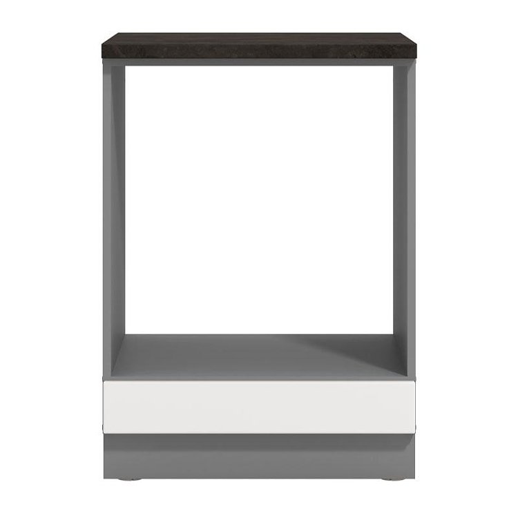ΣΤΟΙΧΕΙΟ ΚΟΥΖΙΝΑΣ PETRA D60 UR ΓΚΡΙ ΓΡΑΦΙΤΗΣ-ΛΕΥΚΟ HIGH GLOSS FOIL-ΓΚΡΙ MAT FOIL 60x55x82εκ 11012314