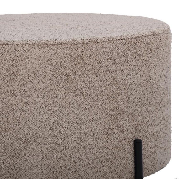 ΣΤΡΟΓΓΥΛΟ ΣΚΑΜΠΟ Fylliana Kristal CAPPUCCINO ΧΡΩΜΑ 60x40εκ 863-225-126