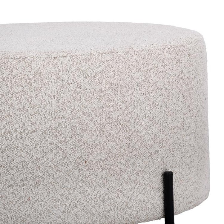 ΣΤΡΟΓΓΥΛΟ ΣΚΑΜΠΟ Fylliana Kristal ΚΡΕΜ ΧΡΩΜΑ 60x40εκ 863-225-125