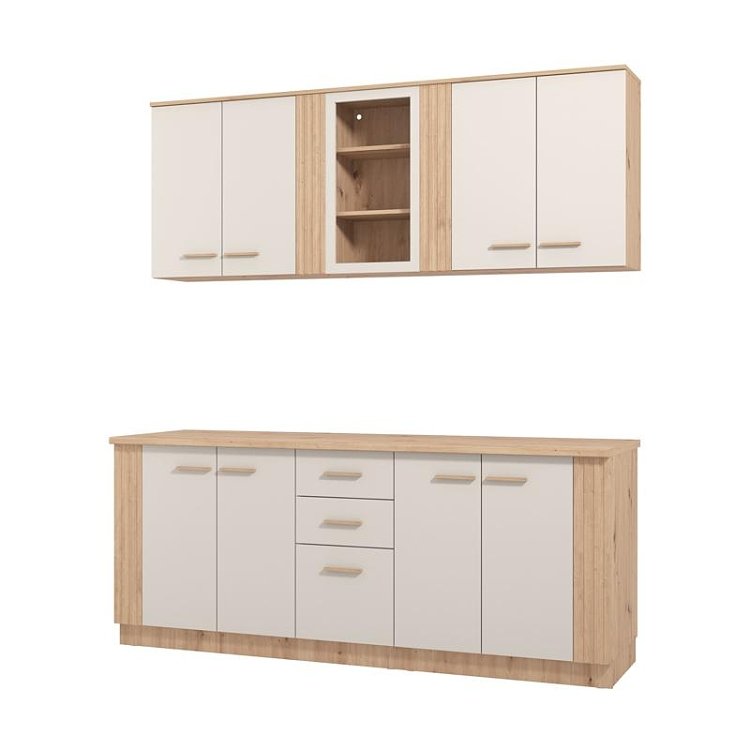 ΣΥΝΘΕΣΗ ΚΟΥΖΙΝΑΣ BELFORT 200 ARTISAN OAK/CASHMERE 200x51x200εκ 11014521