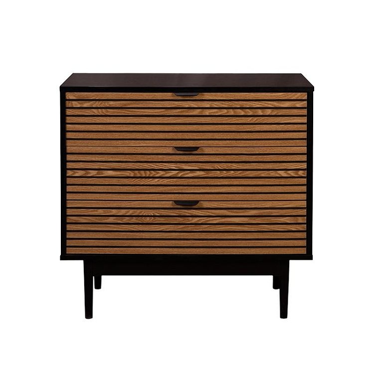 ΣΥΡΤΑΡΙΕΡΑ Fylliana Brooklyn Μαυρο-Φυσικό 80x40x75εκ 271-124-074