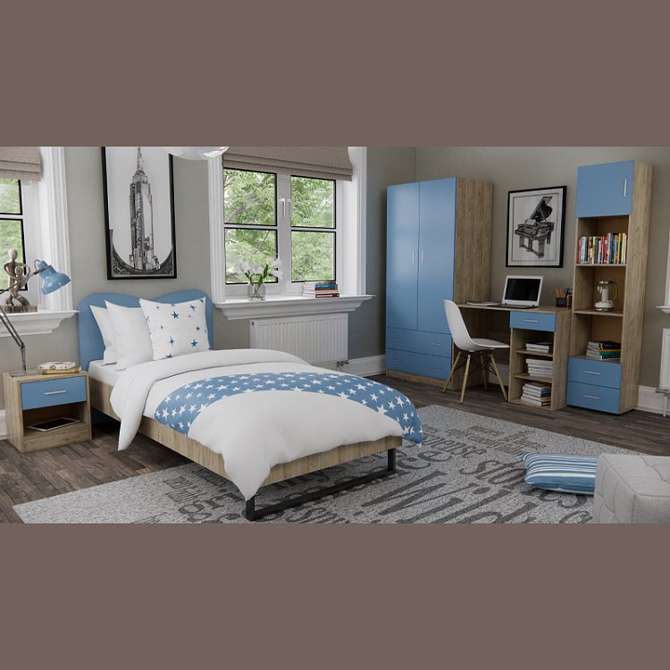 ΣΥΡΤΑΡΙΕΡΑ Fylliana Smile GREY OAK - ΜΠΛΕ 80*45*90 886-121-022