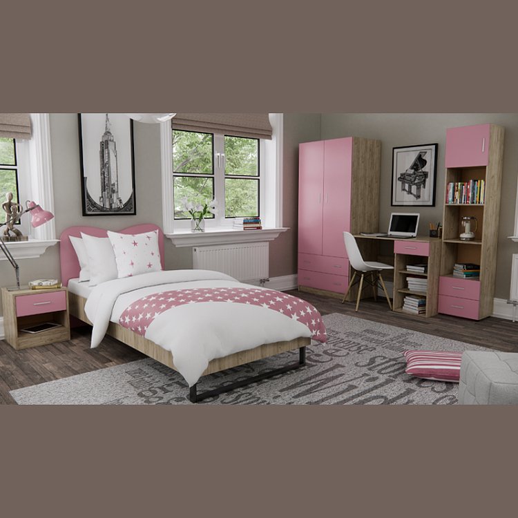 ΣΥΡΤΑΡΙΕΡΑ Fylliana Smile GREY OAK - ΡΟΖ 80*45*90 886-121-023
