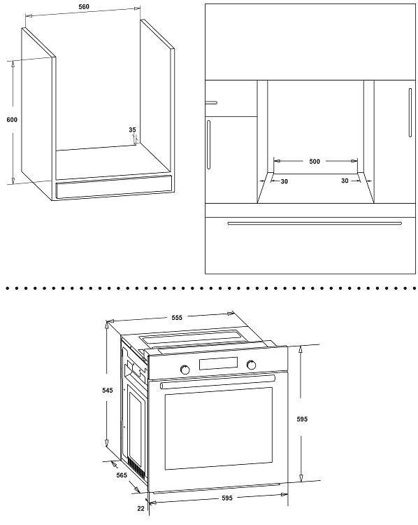 THERMOGATZ TGS 4480 XL Φούρνος άνω Πάγκου 80lt Μαύρο 04.405.207
