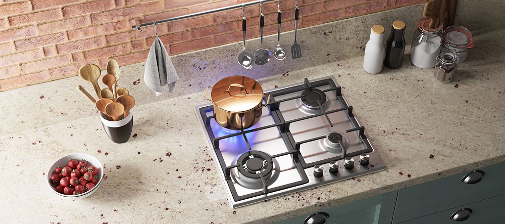 THERMOGATZ TGS 9021 IX Εστία Υγραερίου 60cm Inox 04.405.129