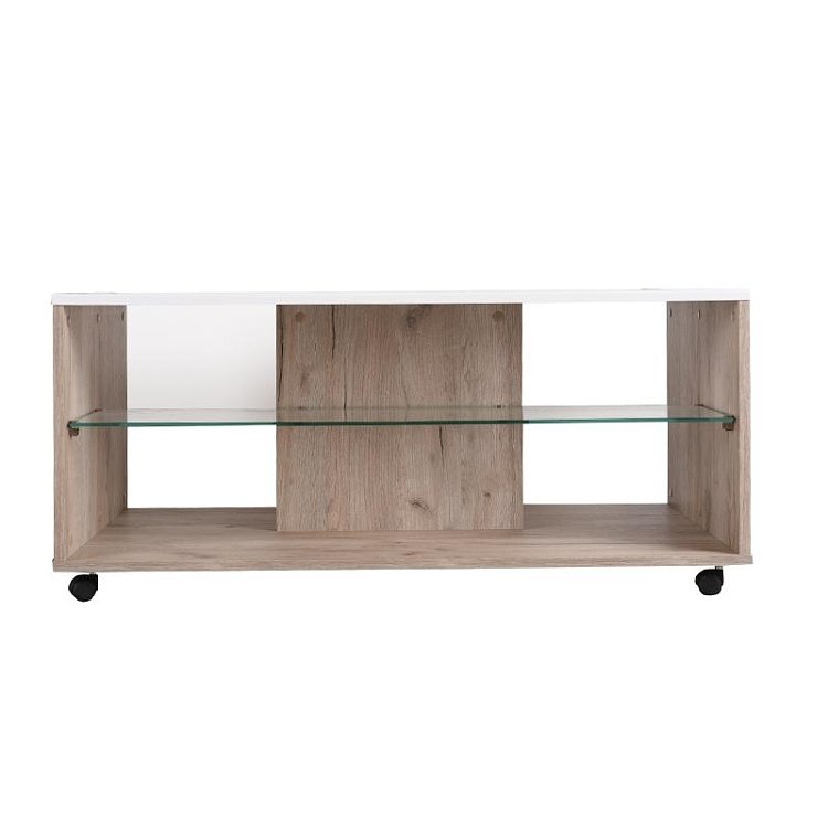 ΤΡΑΠΕΖΑΚΙ ΣΑΛΟΝΙΟΥ BERT GREY OAK-ΛΕΥΚΗ ΛΑΚΑ 101x60x45εκ 11008598