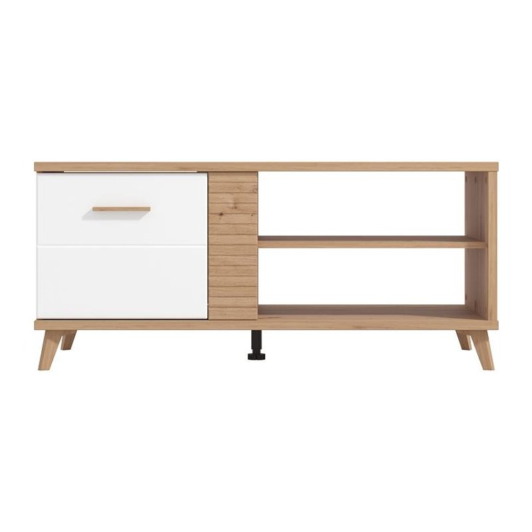 ΤΡΑΠΕΖΑΚΙ ΣΑΛΟΝΙΟΥ BRETAGNA ARTISAN OAK-ΛΕΥΚΟ HIGH GLOSS FOIL 120x60x53,5εκ a.p.r 11012259