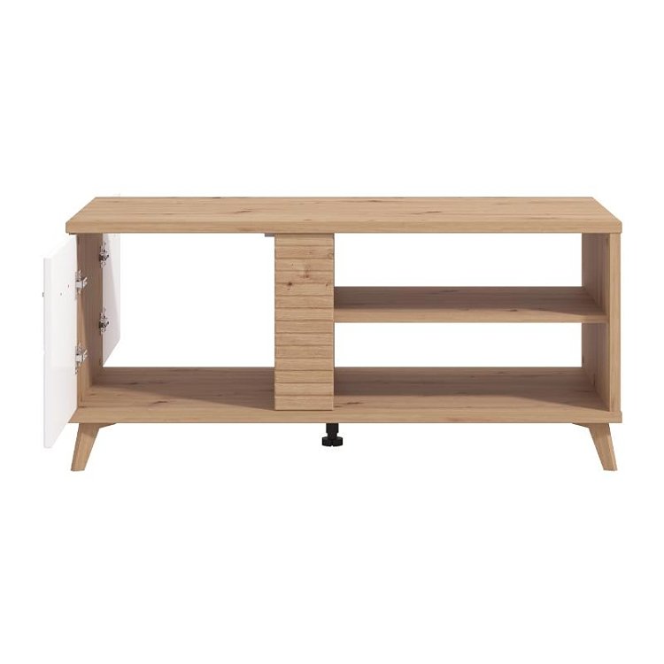 ΤΡΑΠΕΖΑΚΙ ΣΑΛΟΝΙΟΥ BRETAGNA ARTISAN OAK-ΛΕΥΚΟ HIGH GLOSS FOIL 120x60x53,5εκ a.p.r 11012259