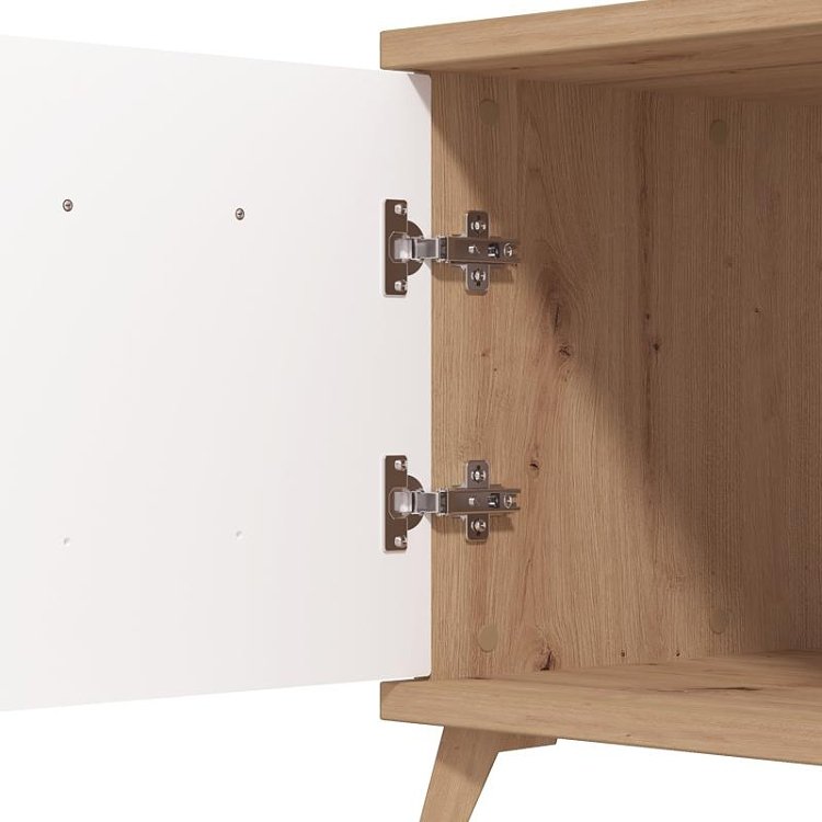 ΤΡΑΠΕΖΑΚΙ ΣΑΛΟΝΙΟΥ BRETAGNA ARTISAN OAK-ΛΕΥΚΟ HIGH GLOSS FOIL 120x60x53,5εκ a.p.r 11012259