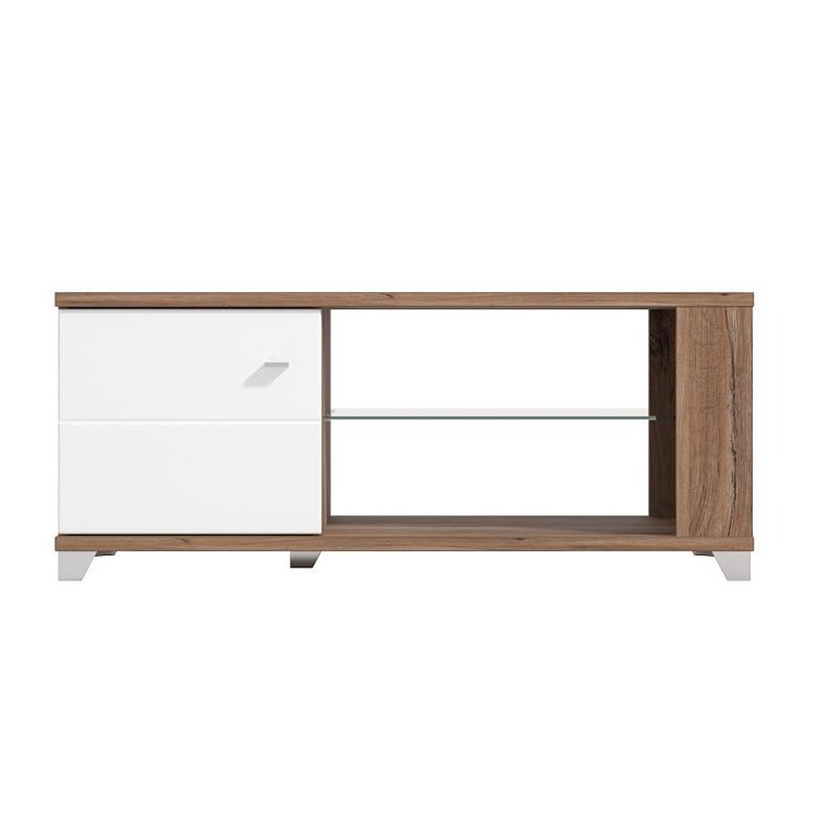 ΤΡΑΠΕΖΑΚΙ ΣΑΛΟΝΙΟΥ BURGUNDY ΛΕΥΚΟ-FLAGSTAFF OAK-ΛΕΥΚΟ HIGH GLOSS FOIL 118x60x48,5εκ s.p.k 11012066