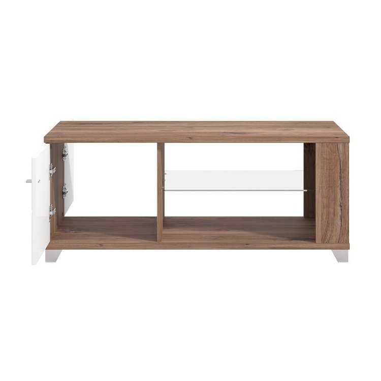 ΤΡΑΠΕΖΑΚΙ ΣΑΛΟΝΙΟΥ BURGUNDY ΛΕΥΚΟ-FLAGSTAFF OAK-ΛΕΥΚΟ HIGH GLOSS FOIL 118x60x48,5εκ s.p.k 11012066