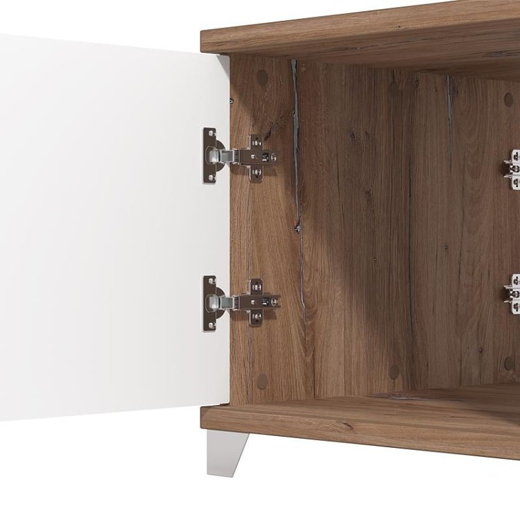 ΤΡΑΠΕΖΑΚΙ ΣΑΛΟΝΙΟΥ BURGUNDY ΛΕΥΚΟ-FLAGSTAFF OAK-ΛΕΥΚΟ HIGH GLOSS FOIL 118x60x48,5εκ s.p.k 11012066