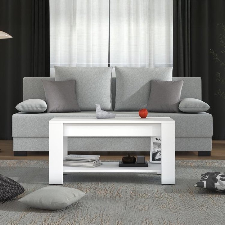 ΤΡΑΠΕΖΑΚΙ ΣΑΛΟΝΙΟΥ CLENT ΛΕΥΚΟ ΧΡΩΜΑ 90x50x45εκ 11014167