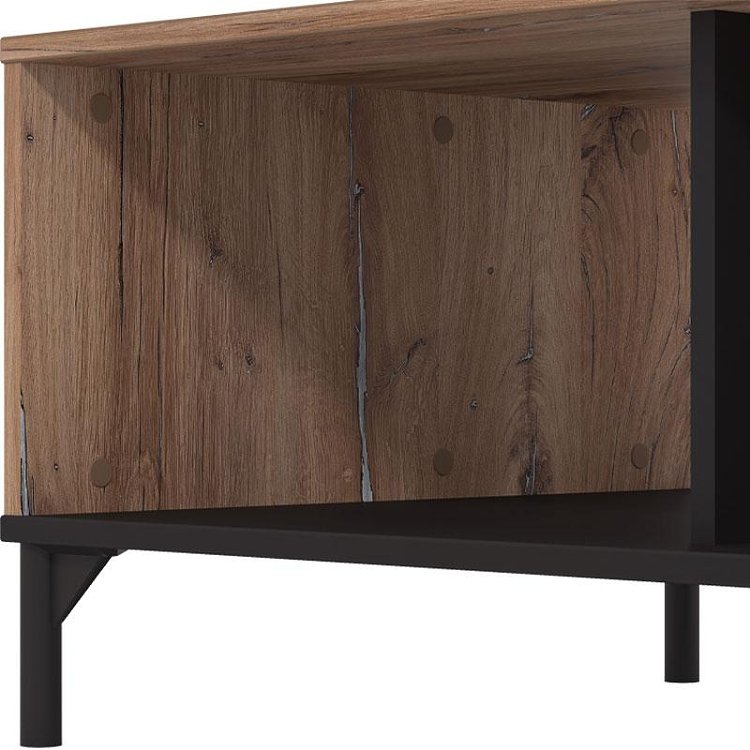 ΤΡΑΠΕΖΑΚΙ ΣΑΛΟΝΙΟΥ CORSICA FLAGSTAFF OAK-ΜΑΥΡΟ 120x60x45εκ 11012007