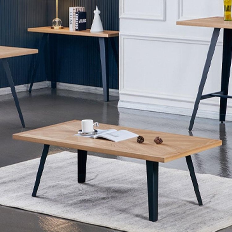 ΤΡΑΠΕΖΑΚΙ ΣΑΛΟΝΙΟΥ Fylliana FL1564 SONOMA MDF ΜΕ ΜΑΥΡΑ ΠΟΔΙΑ 130x70x45εκ 627-124-029