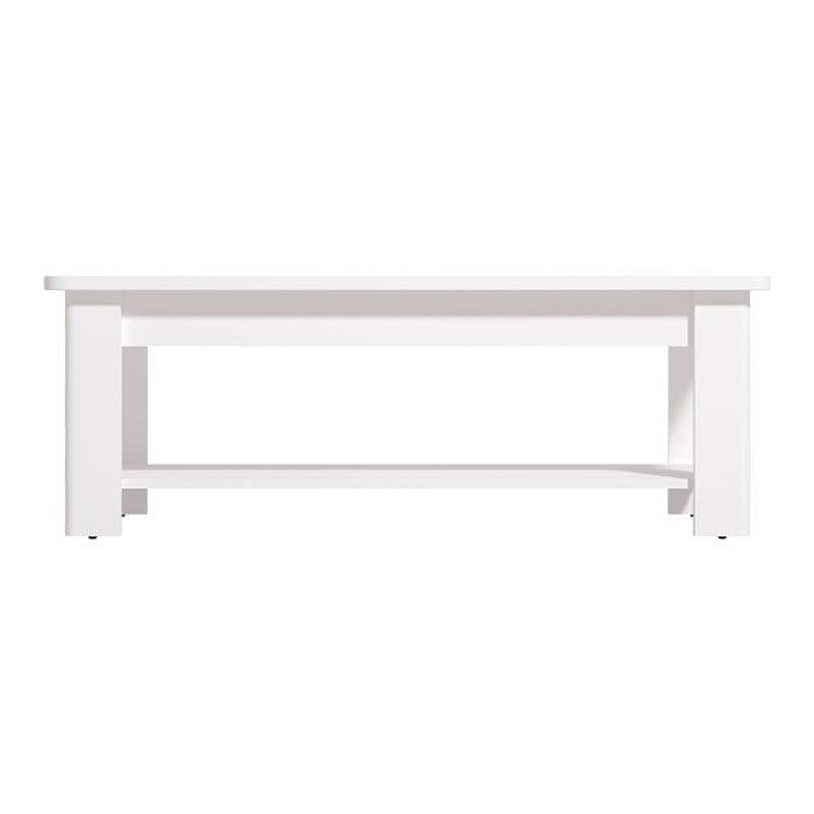 ΤΡΑΠΕΖΑΚΙ ΣΑΛΟΝΙΟΥ JERSEY ΛΕΥΚΟ-ΛΕΥΚΟ HIGH GLOSS FOIL 124x60x45εκ 11012258