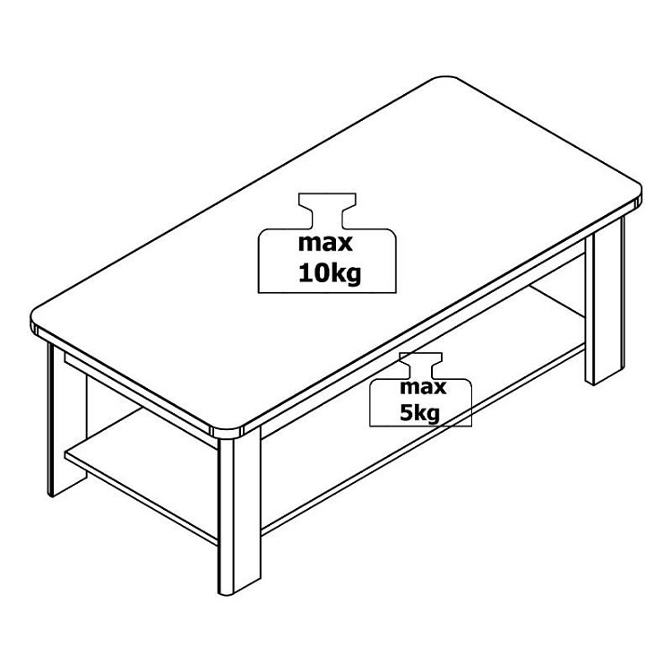 ΤΡΑΠΕΖΑΚΙ ΣΑΛΟΝΙΟΥ JERSEY ΛΕΥΚΟ-ΛΕΥΚΟ HIGH GLOSS FOIL 124x60x45εκ 11012258