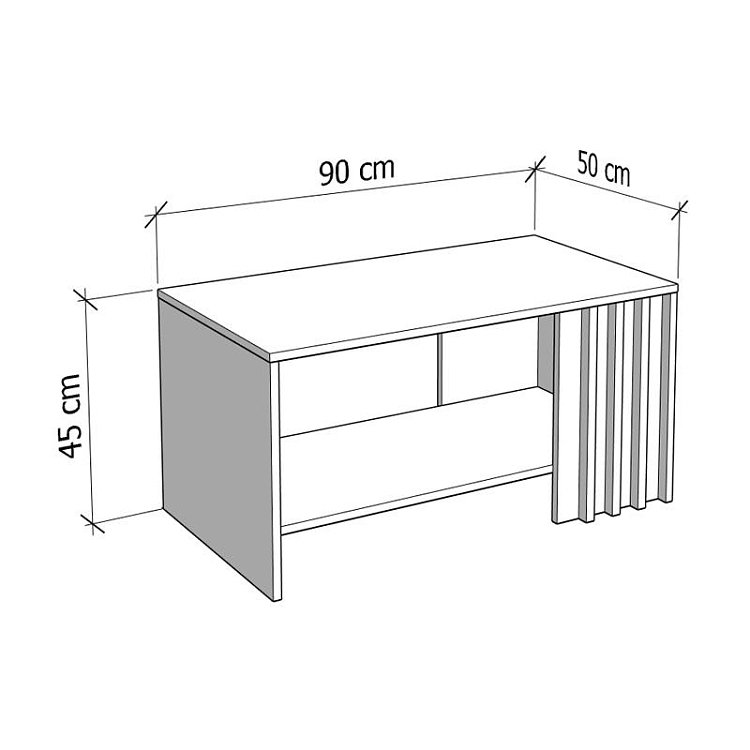 ΤΡΑΠΕΖΑΚΙ ΣΑΛΟΝΙΟΥ LAVAL ARTISAN ΟΑΚ/ΜΑΥΡΟ 90x50x46εκ 11014525