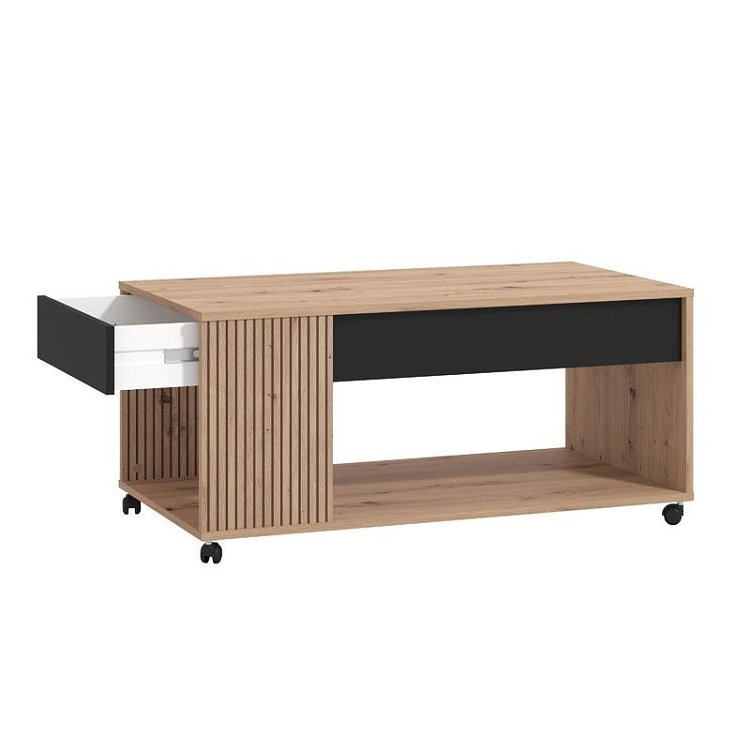 ΤΡΑΠΕΖΑΚΙ ΣΑΛΟΝΙΟΥ MAYENNE ARTISAN OAK-ΜΑΥΡΟ MAT 101x55x45εκ 11013516