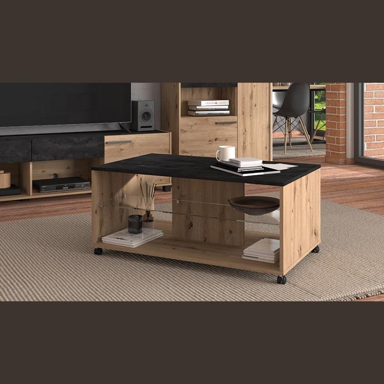 ΤΡΑΠΕΖΑΚΙ ΣΑΛΟΝΙΟΥ NORTE ARTISAN OAK-CARBON 101x60x45εκ 11011188