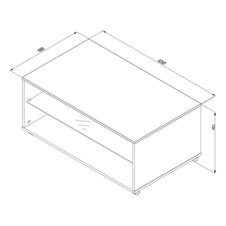 ΤΡΑΠΕΖΑΚΙ ΣΑΛΟΝΙΟΥ NORTE ARTISAN OAK-CARBON 101x60x45εκ 11011188