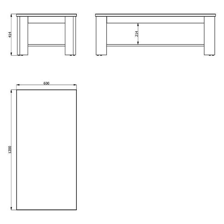 ΤΡΑΠΕΖΑΚΙ ΣΑΛΟΝΙΟΥ Oscar KS WHITE OAK 120x60x41εκ 11008595