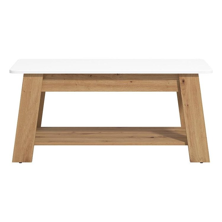 ΤΡΑΠΕΖΑΚΙ ΣΑΛΟΝΙΟΥ PIAVE ARTISAN OAK-ΛΕΥΚΟ HIGH GLOSS 101x55x47εκ 11013082