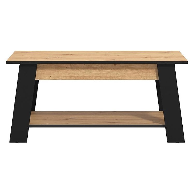 ΤΡΑΠΕΖΑΚΙ ΣΑΛΟΝΙΟΥ PIAVE ARTISAN OAK-ΜΑΥΡΟ ΜΑΤ 101x55x47εκ 11013083