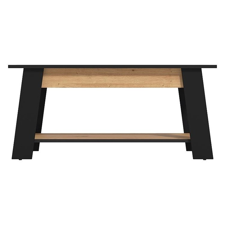 ΤΡΑΠΕΖΑΚΙ ΣΑΛΟΝΙΟΥ PIAVE ARTISAN OAK-ΜΑΥΡΟ ΜΑΤ 101x55x47εκ 11013083