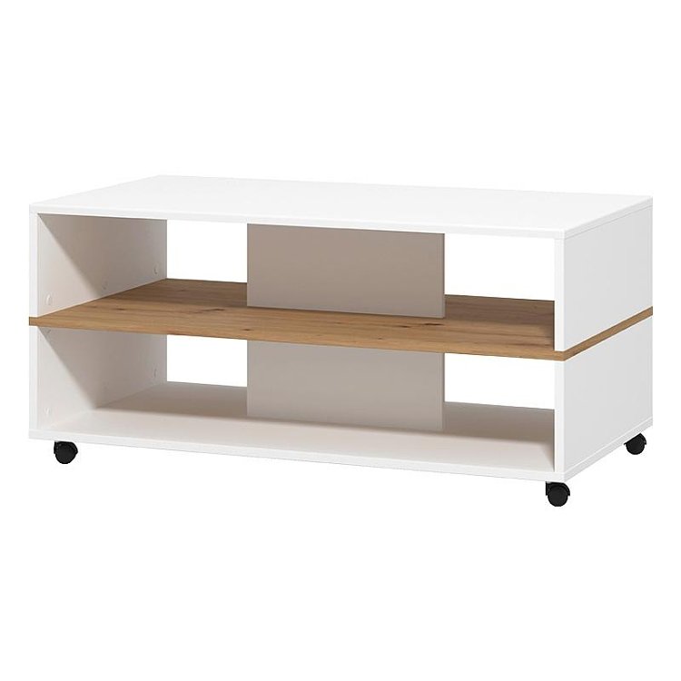 ΤΡΑΠΕΖΑΚΙ ΣΑΛΟΝΙΟΥ SAVIO ΛΕΥΚΟ-ARTISAN-ΛΕΥΚΟ HIGH GLOSS 101x55x48εκ 11013078