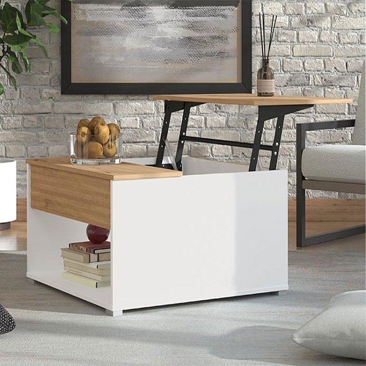 ΤΡΑΠΕΖΑΚΙ ΣΑΛΟΝΙΟΥ TARANTO ΛΕΥΚΟ-ARTISAN 80x80x45εκ 11013076