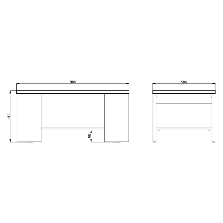 ΤΡΑΠΕΖΑΚΙ ΣΑΛΟΝΙΟΥ UNION GREY OAK 90x50x41εκ 11008619