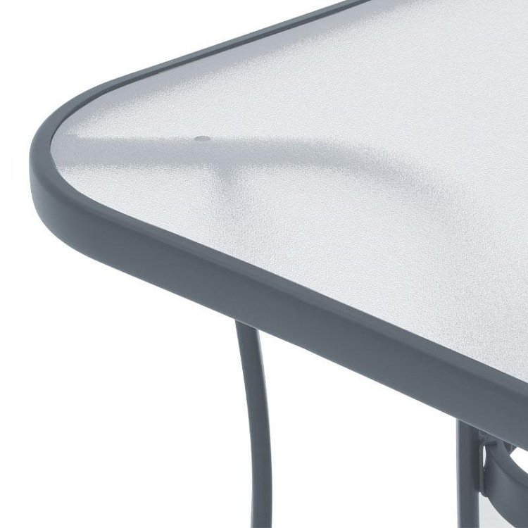 ΤΡΑΠΕΖΙ ΕΞΟΧΗΣ Fylliana STEEL ΓΚΡΙ 140x80x70εκ 378-00-012