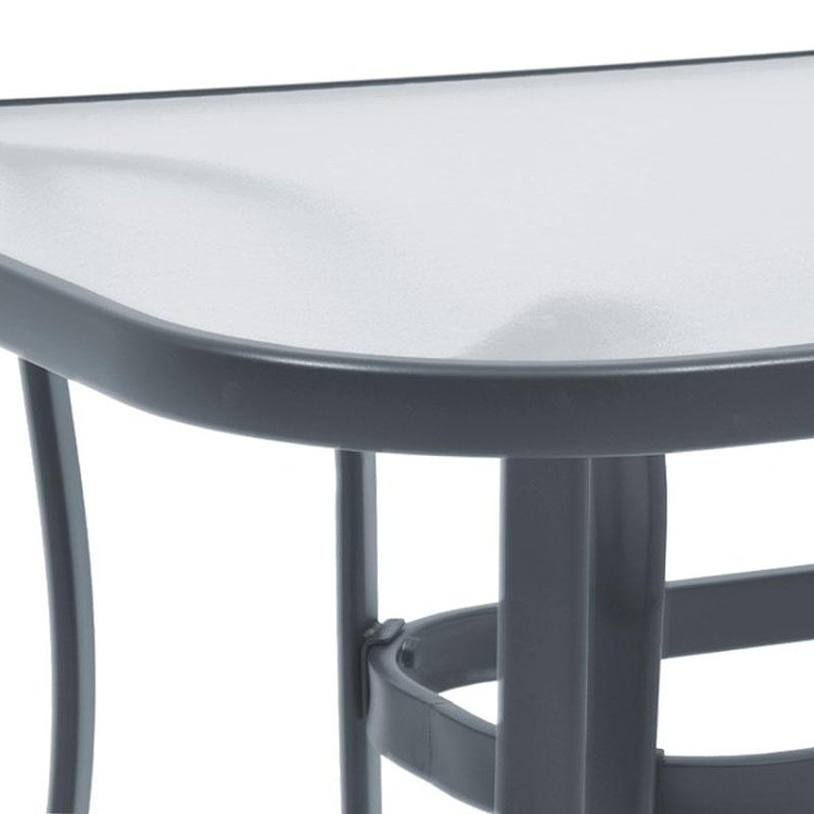 ΤΡΑΠΕΖΙ ΕΞΟΧΗΣ Fylliana STEEL ΓΚΡΙ 140x80x70εκ 378-00-012