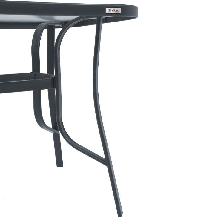 ΤΡΑΠΕΖΙ ΕΞΟΧΗΣ Fylliana STEEL ΓΚΡΙ 140x80x70εκ 378-00-012