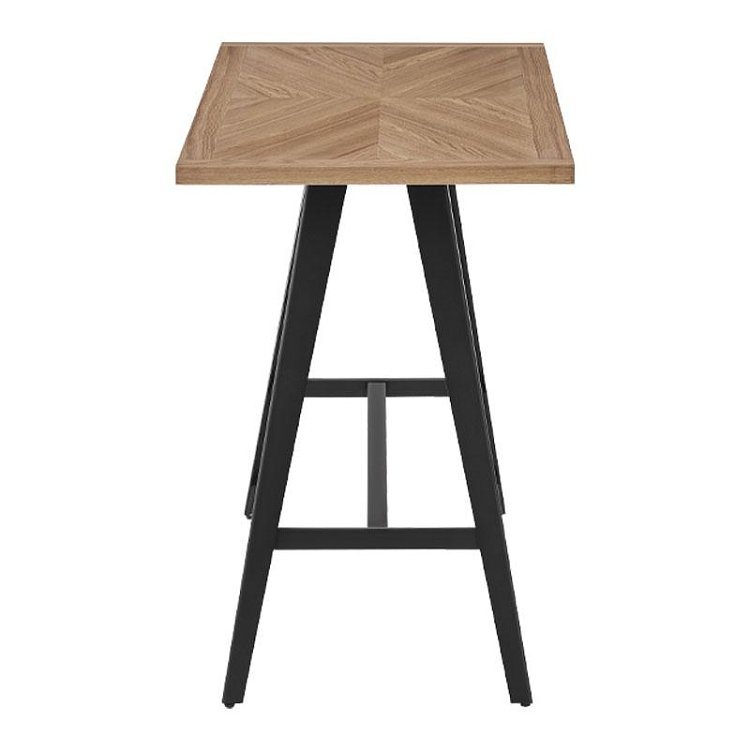 ΤΡΑΠΕΖΙ ΜΠΑΡ Fylliana FL1564 SONOMA MDF ΜΕ ΜΑΥΡΑ ΠΟΔΙΑ 140x70x105εκ 627-124-026