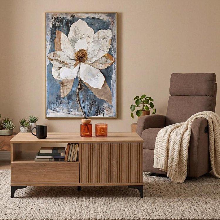 ΤΡΑΠΕΖΙ ΣΑΛΟΝΙΟΥ Fylliana Alicante NATURAL CANELLA OAK ΧΡΩΜΑ 100x64x45εκ 886-126-005