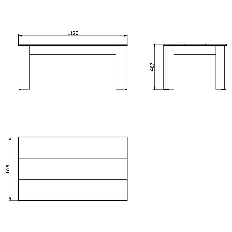ΤΡΑΠΕΖΙ ΣΑΛΟΝΙΟΥ MARENGO SONOMA/DARK SONOMA 112x65x46εκ 11011251