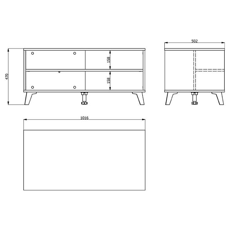 ΤΡΑΠΕΖΙ ΣΑΛΟΝΙΟΥ UMBRIA KS GREY OAK-ΜΑΥΡΟ 101x50x47εκ 11008622