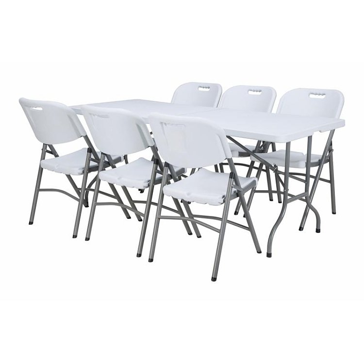 ΤΡΑΠΕΖΙ ΣΥΝΕΔΡΙΟΥ-CATERING Fylliana ΛΕΥΚΟ 153,5x70x74 ΠΤΥΣΣΟΜΕΝΟ (ΒΑΛΙΤΣΑ) 377-123-027